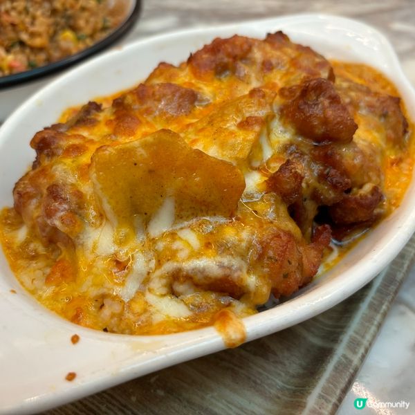 雙重芝士焗雞飯