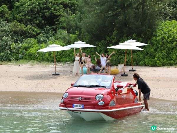 意大利 Fiat 500 快艇登陸西貢！🛥️ 紅色跑車出海！🔥