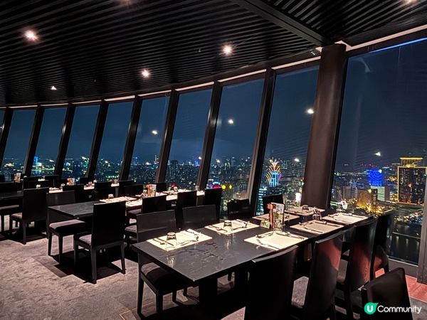 澳門/🇲🇴旋轉餐廳食住嘢望盡全城靚景🌙✨