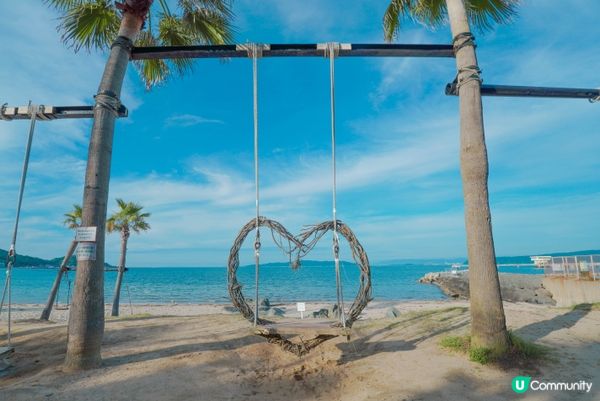 福岡糸島棕櫚樹鞦韆ﾔｼの木好好影,又好近海邊,無入場費,影幾...