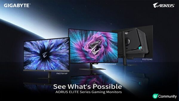 技嘉推出全新 AORUS ELITE 系列電競螢幕，以 5K Mini LED 與新一代 Tandem OLED 拓展高階電競顯示體驗