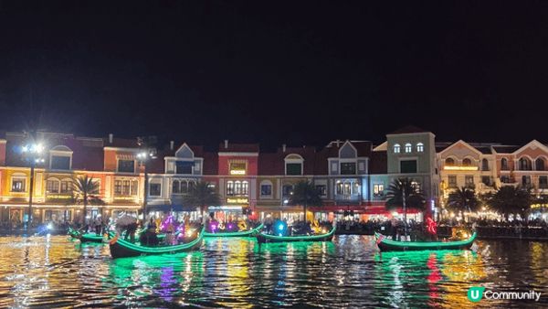 最近到了人氣旅遊聖地富國島Grand World威尼斯河岸觀...