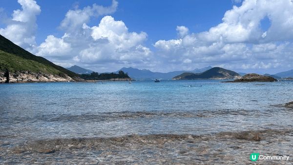 西貢綠蛋島，可以玩獨木舟、浮潛等水上活動，浮潛可以見到大量海...