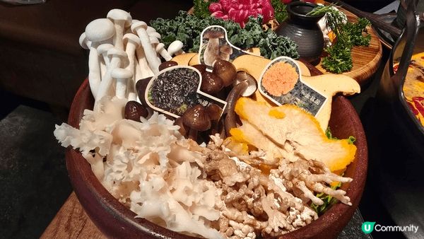 上述圖片分別是 蟹黃蒸肉餅， 美式bbq醬pizza，和火鍋...