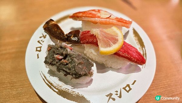 壽司郎2月蟹三味，39HKD，一次過食三種口感，值得一試！