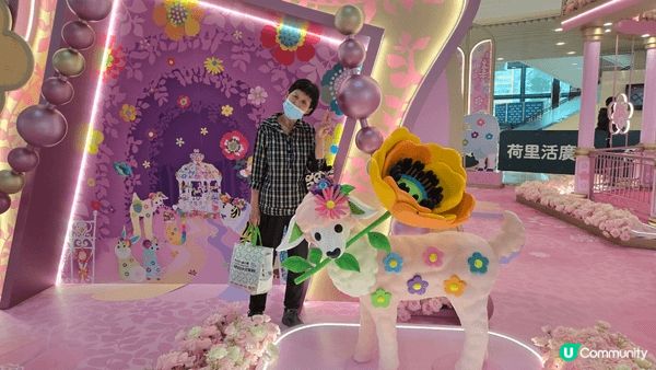 荷里活廣場新年期間打造成粉彩系花鳥世界，讓你走進一場結合藝術...