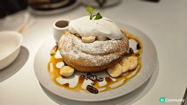 香蕉流心芝士醉人pancake😋！
