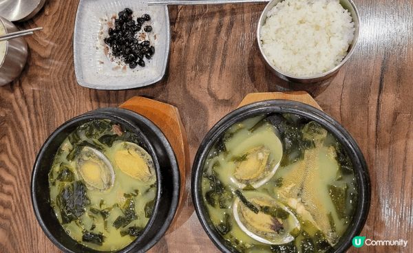 韓國海帶湯鮑魚湯十分美味，新鮮充料，冬天恩物，每次前往必要品...