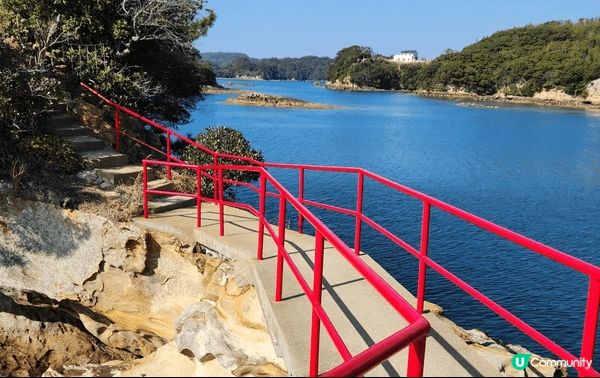佐世保既淡島神社 藍天碧海好靚 有鳥居可以許願 龍神橋影相好...