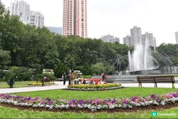 呢張係我喺香港動植物公園噴水池平台花園拍攝嘅相片：我將前景色...
