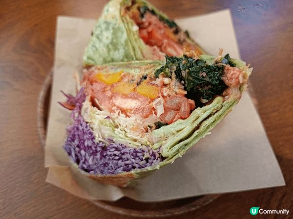 深圳郊外地方的「無有山野」素食店，彩椒素肉堡賣相滿分、配搭得...