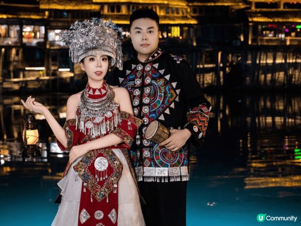 去張家界試吓當地既苗族服飾 好好玩 攝影師準備好多道具 鳳凰...