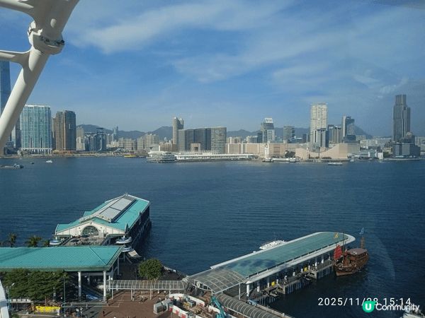 中環摩天輪，日間坐一次，晚上坐一次，有不同景致，感覺當然不同...