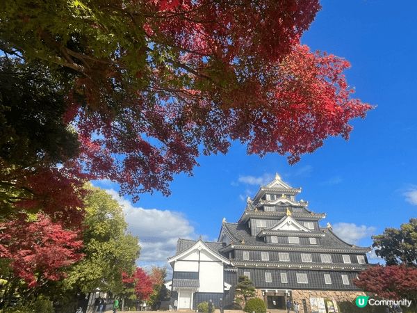 岡山城、岡山後樂園，紅葉推薦地點，好靚