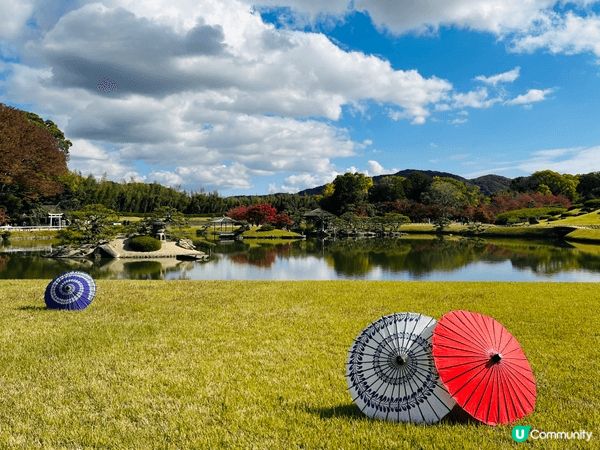 岡山城、岡山後樂園，紅葉推薦地點，好靚