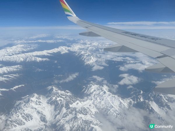 飛往西藏的上空，綿綿雪山、喜馬拉雅山脈 #水光肌必備  #社...