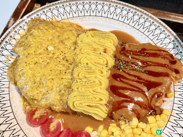 ✨ 雜錦三款吉列豬扒（芝士+番薯＋辣醬 ）✨