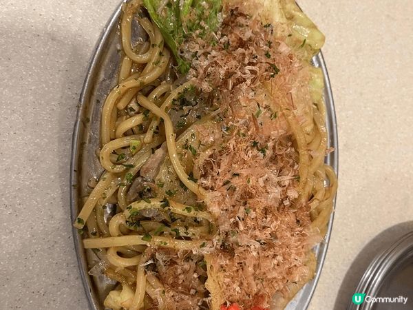 日式漢堡扒意粉,手打牛肉非常香非常有肉味