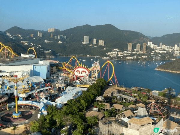 重遊海洋公園，從山上看到美麗的景色，日落黃昏的時間，令人振奮...