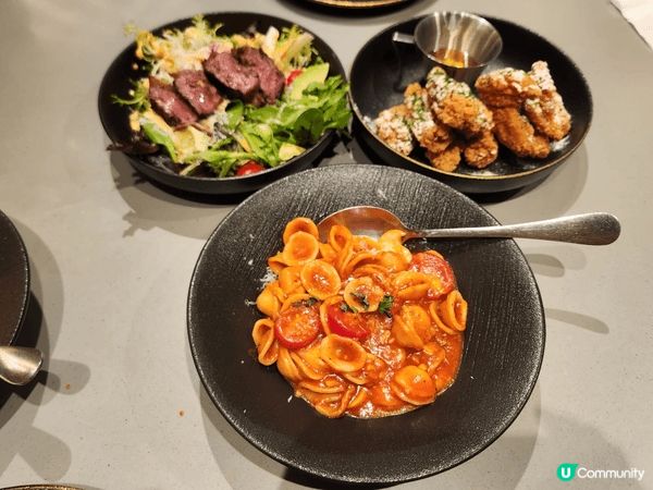 一個系蟹肉意粉，一個系貓耳朵，全部都好好食😋