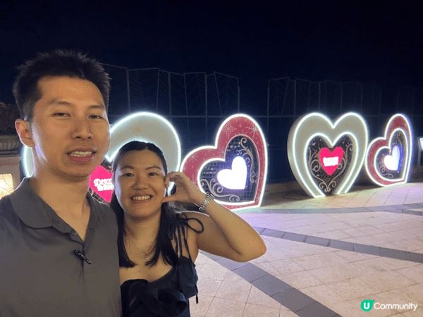 我和未婚夫去愉景灣打卡，去了沙灘，海濱白教堂和愉景灣附近的酒...