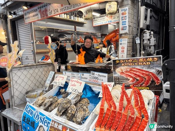 日本築地美食，有壽司、天婦羅、生蠔、長腳蟹，全部都是新鮮美食...