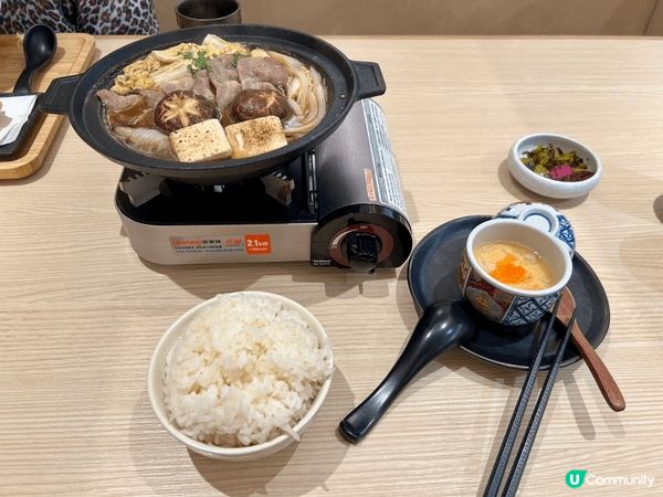 第一張 壽喜燒牛肉鍋，喺旺角新世紀4樓，天婦羅專門店食嘅，湯...