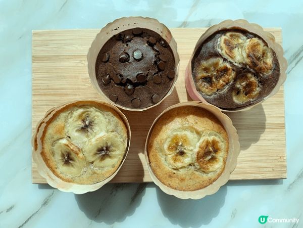 第一幅圖是muffin，做了幾款不同口味迎合不同人的口味；第...