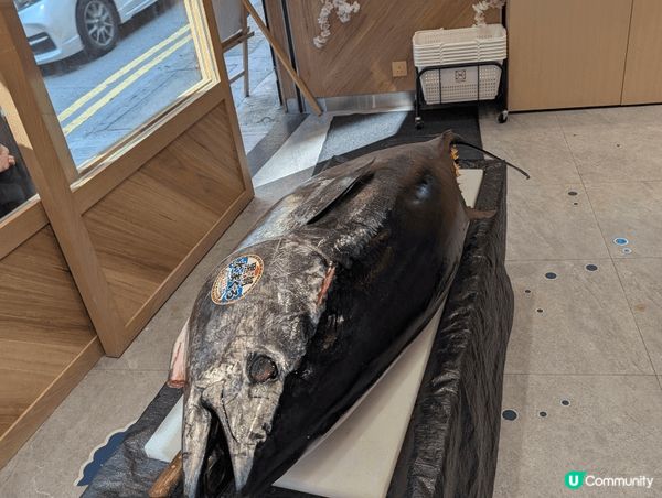 位於中環的魚屋，客人可以親眼目睹日藉水產專家操刀表演吞拿魚解...