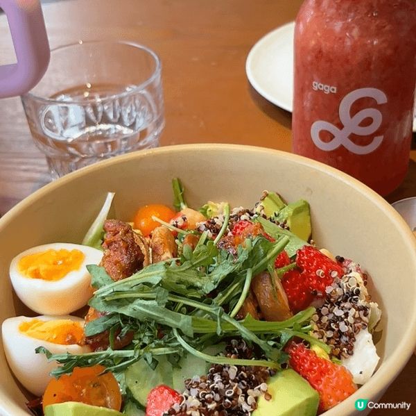 夏日数次打卡gaga輕食餐廳，有藜麥牛油果沙律、班尼迪克蛋以...
