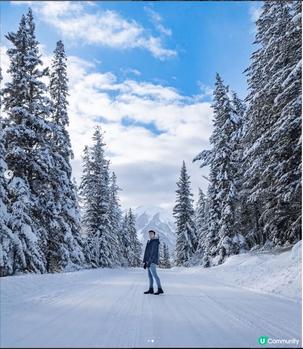 冬天的加拿大中部"Banff National Park" ...