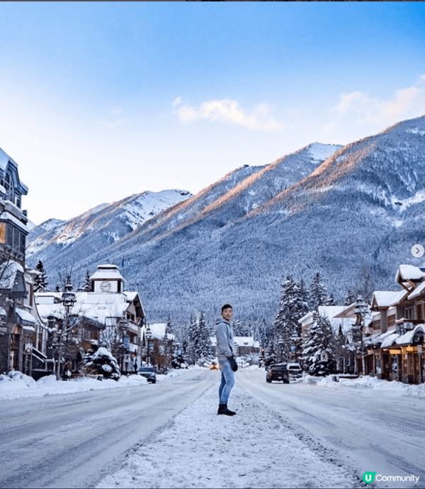 冬天的加拿大中部"Banff National Park" ...