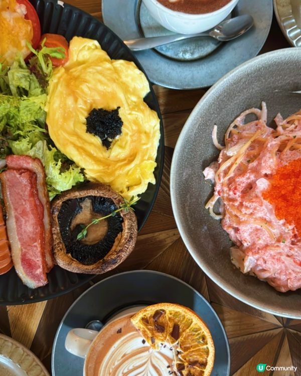 大圍食得又睇得嘅cafe🤍有份量嘅蟹籽蟹肉明太子忌廉意粉