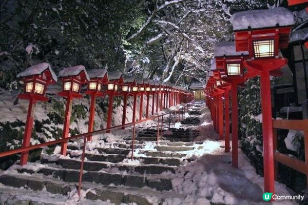 冬天的貴船神社