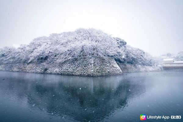 冬天下雪時的彥根城