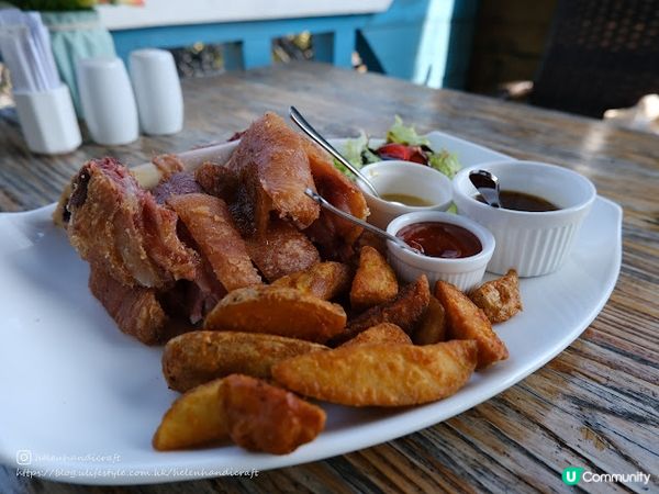 【吃下大埔】林村悠閒靚景餐廳。最愛脆豬手 - 荷華庭園景餐廳