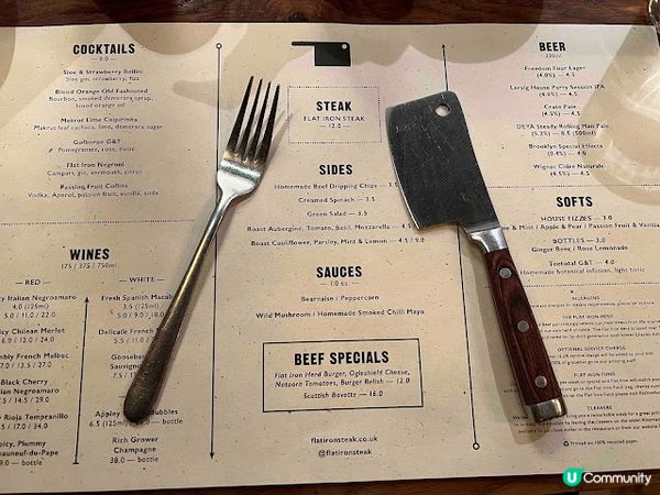 英國倫敦 12磅牛扒Flat Iron