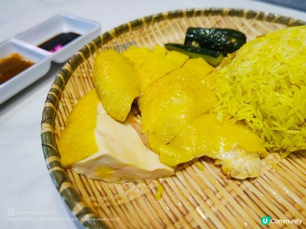 【吃下大埔】滑滑去骨海南雞配大碗油飯 - 大哥雞飯去骨海南雞