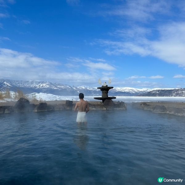 與天鵝🦢一齊浸溫泉