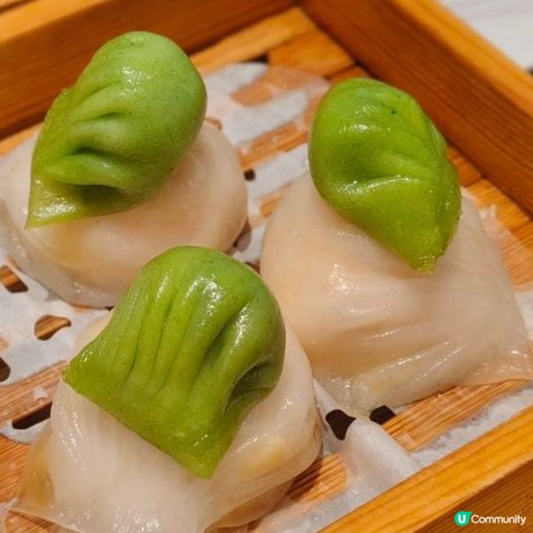 翡翠餃拼蝦餃=菠菜+鮮蝦🦐造型幾搞鬼😈