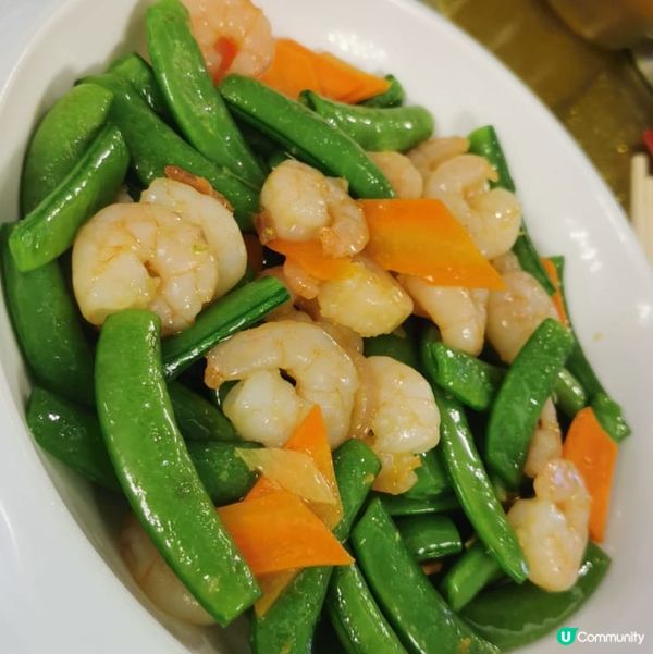 蝦仁荷蘭豆,蝦仁爽滑彈牙,荷蘭豆仍然爽口｡整碟菜都非常適合送...