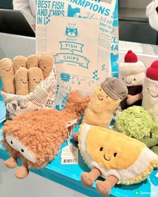 必到🇬🇧Jellycat Fish and Chips主題店