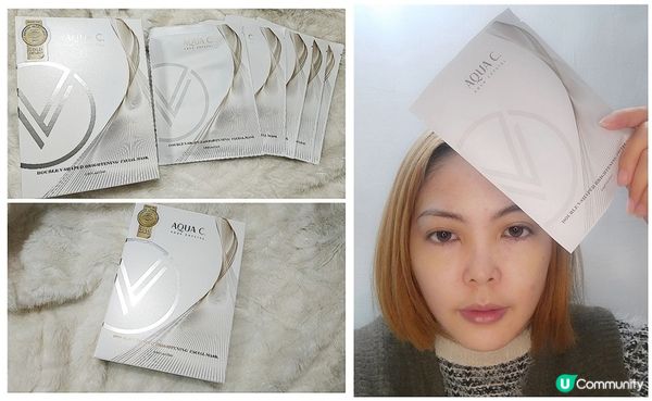 護膚 ｜ 花漾皙AQUA C.肌光雙Ｖ面膜，好用服貼的面膜只有靠你了