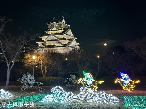 日本關西廣域八天之旅 | 大阪城燈光秀