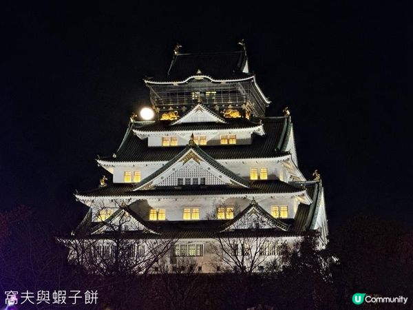 日本關西廣域八天之旅 | 大阪城燈光秀