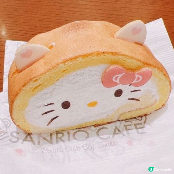 Hello Kitty忌廉蛋糕卷賣相精緻可愛，小朋友最愛