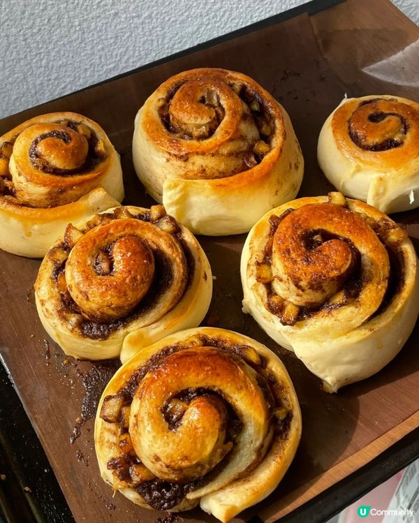 自製蘋果肉桂卷