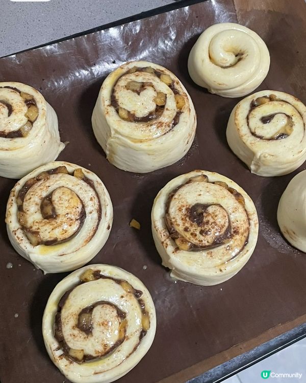 自製蘋果肉桂卷