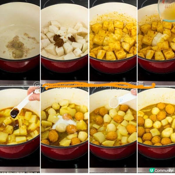 咖哩蘿蔔魚蛋 【椰汁惹味】