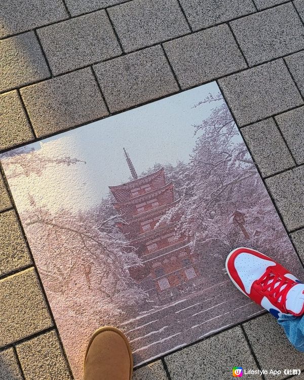 👫⛩️日本東京富士山下吉田駅特色地標圖畫🏔👣